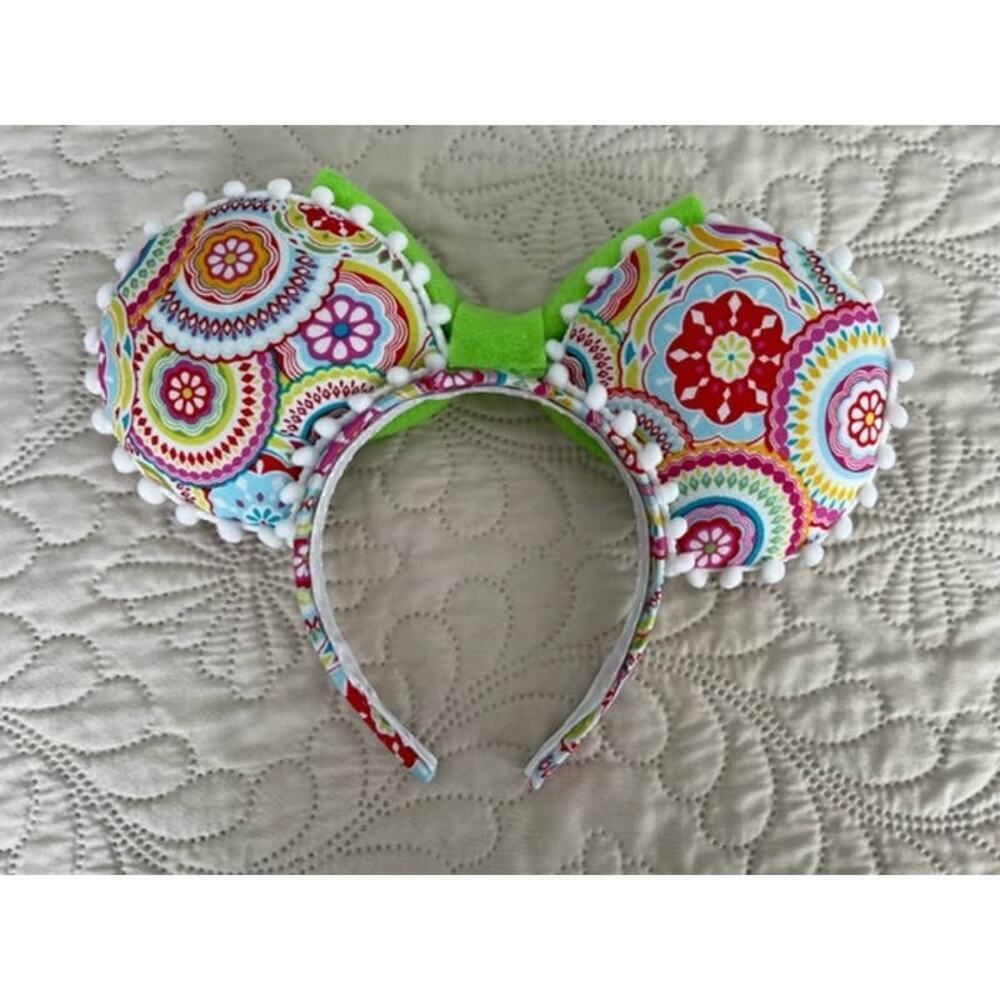 Disney Flowers and Swirls Handmade Minnie Ears - Picture 2 of 5